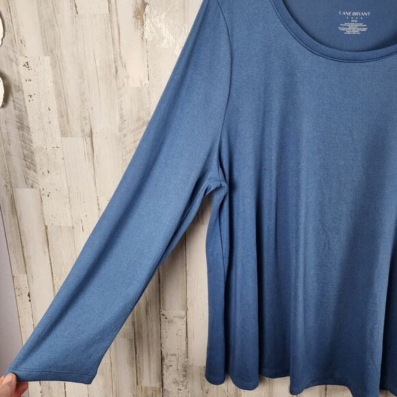 Lane Bryant Knit Long Sleeve Tunic Top Blue Size 14/16 - Picture 7 of 9